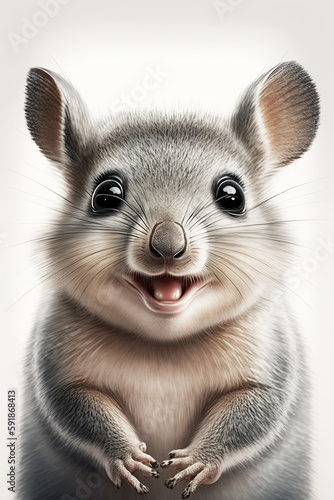 AI generated  illustration of happy smiling hamster © maylim