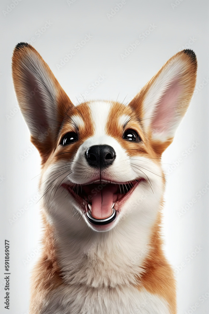 AI generated illustration of happy smiling dog AI generated illustration of happy smiling dog