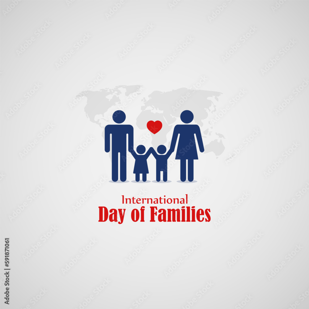 Vector illustration for International Day of Families 15 May social media story feed mockup template post Vector illustration for International Day of Families 15 May social media story feed mockup template post