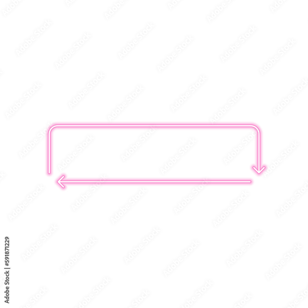 Pink Rounded Rectangle Neon Arrow Cute Hand Drawn Pink Rounded Rectangle Neon Arrow Cute Hand Drawn