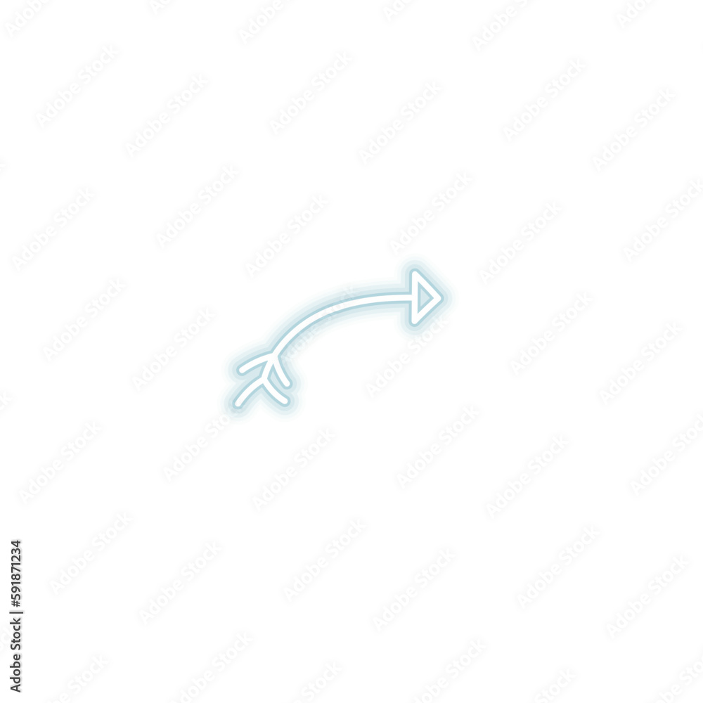 Green Turn Right Hand Drawn Neon Arrow Cute Hand Drawn Green Turn Right Hand Drawn Neon Arrow Cute Hand Drawn