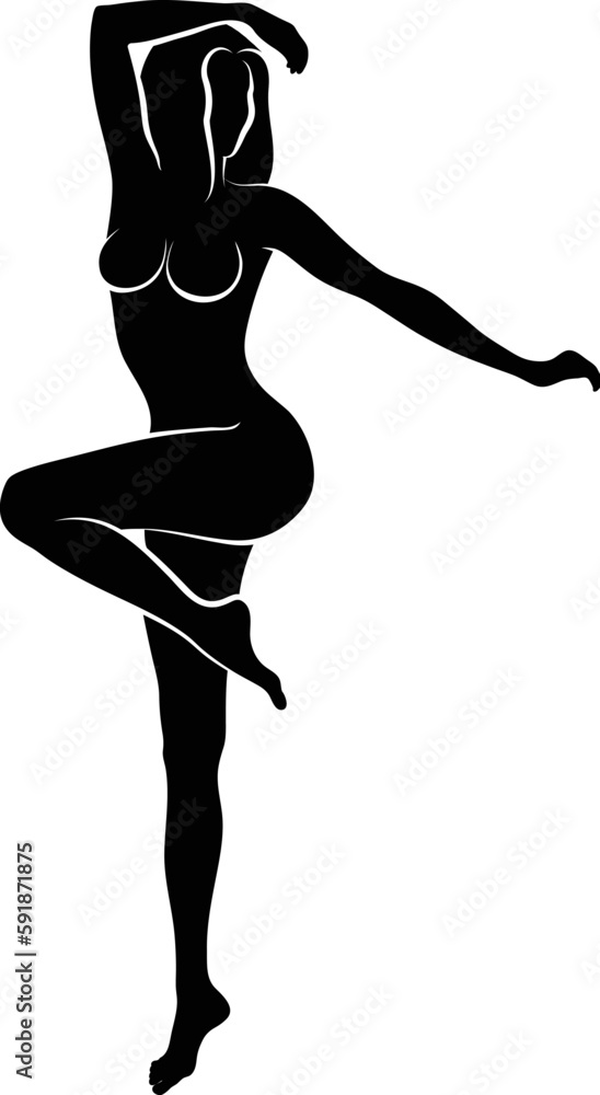 naked woman silhouette
