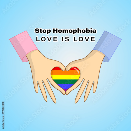 Vector illustration of International Day Against Homophobia Biphobia Lesbophobia Transphobia 17 May social media story feed mockup template post