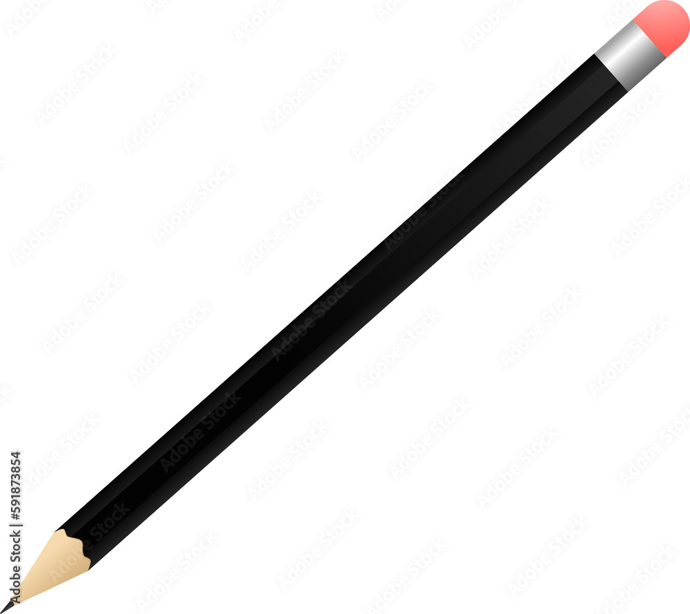 simple pencil with eraser
