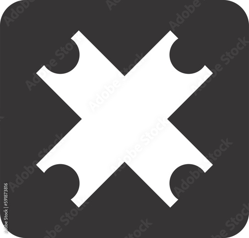 vector black cross icon