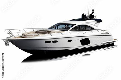 Wallpaper Mural luxury yacht isolated on white Torontodigital.ca