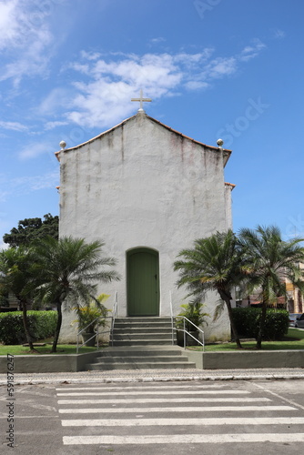  Igreja Matriz de Nossa Senhora do Rosário - Vila Velha ES Brasil. Parte dos fundos da igreja.