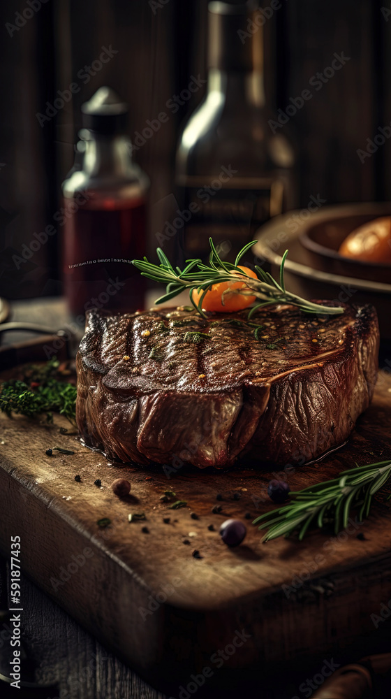 Delicioso bife de lombo grelhado. Gerada por AI. Delicioso bife de lombo grelhado. Gerada por AI.