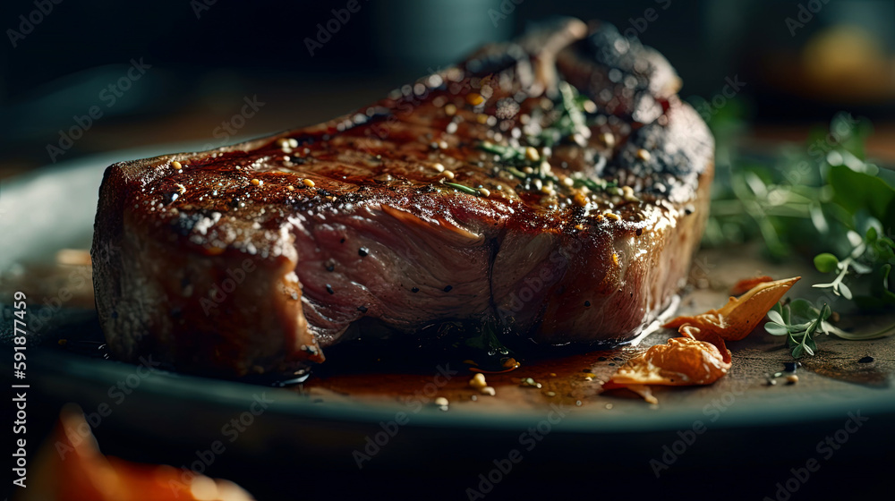 Delicioso bife de lombo grelhado. Gerada por AI. Delicioso bife de lombo grelhado. Gerada por AI.