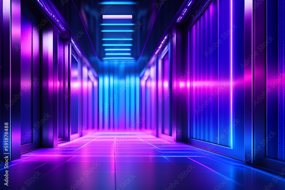 abstract purple tunnel