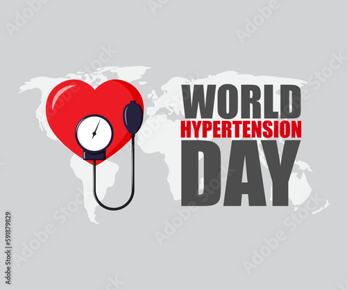 Vector illustration for World Hypertension Day 17 May social media story feed mockup template post