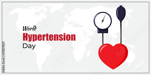 Vector illustration for World Hypertension Day 17 May social media story feed mockup template post