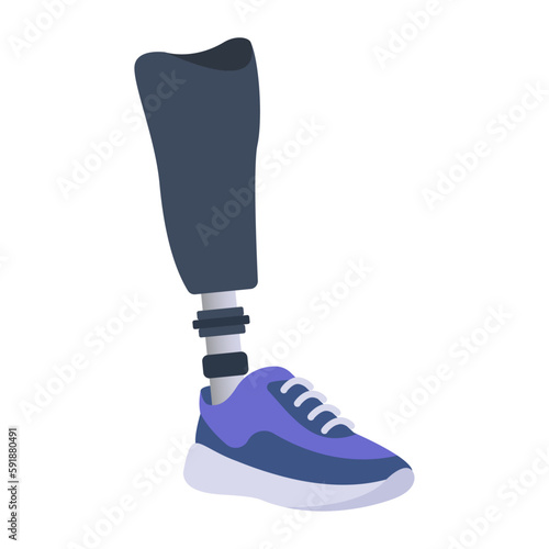 Leg prostheses, vector illustration