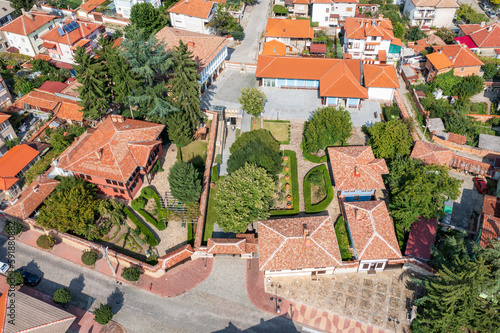 Aerial view of the complex of the Historical museum in the town of Panagyurishte, Pazardzhik Region, Bulgaria photo