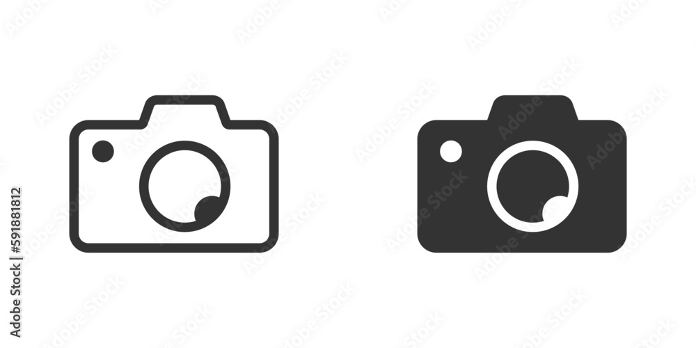 Camera icon. Simple design. Vector illustration. Camera icon. Simple design. Vector illustration.