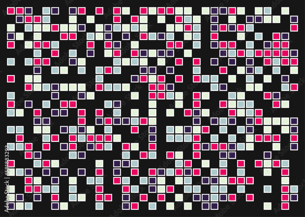 Fototapeta premium Offset Quads generative art background art illustration