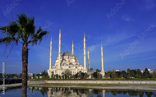 Canvas Print sabancı mosque in adana turkey