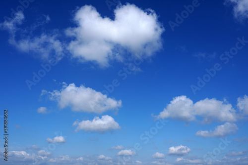 blue sky with clouds for photo background