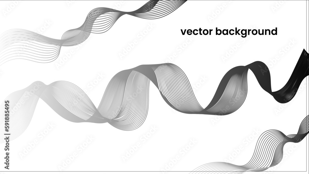 Abstract grey, white smooth element swoosh speed wave modern stream ...
