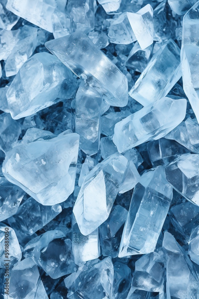 ice cubes on blue ice cubes on blue