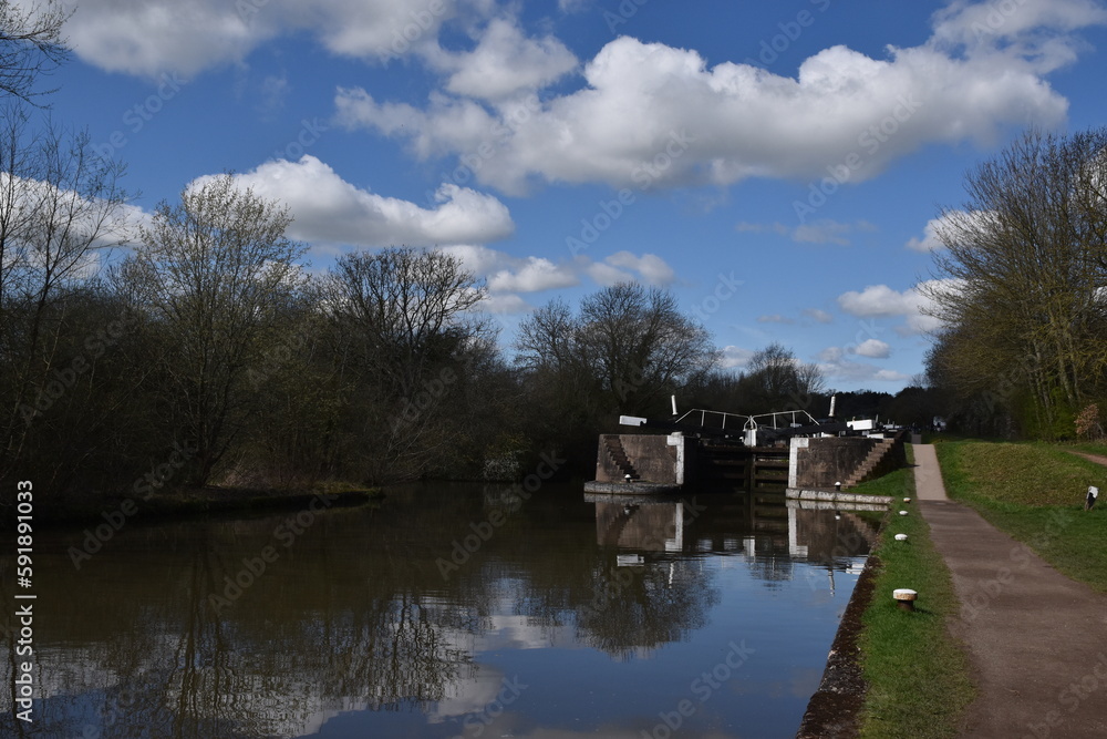 a walk along the canal locks at Hatton on a sunny day a walk along the canal locks at Hatton on a sunny day