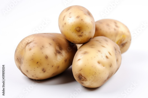 Potato, a lot of potatoes stacked, white background, isolated, cooking ingredients, cutout, product image, generative ai, Fresh tasty vegetables, Fresh ingredients