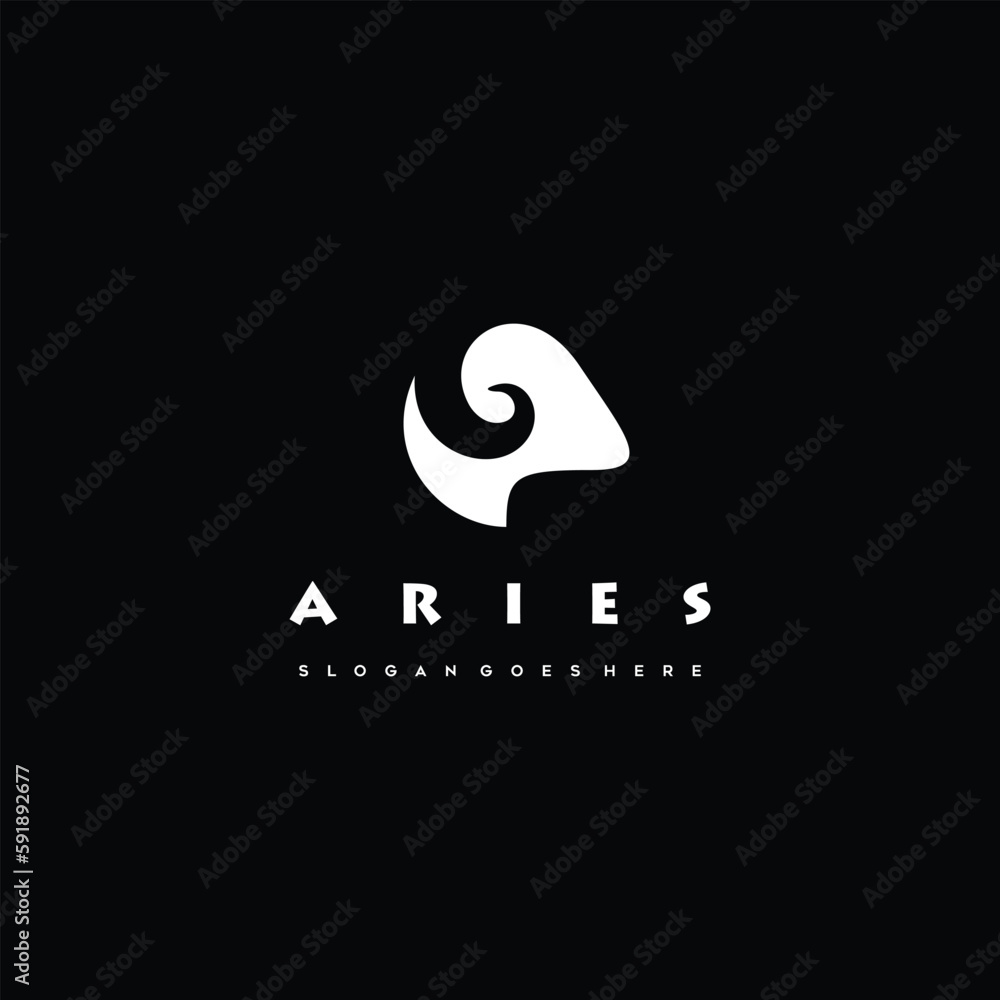 goat head logo as a zodiac symbol of aries goat head logo as a zodiac symbol of aries