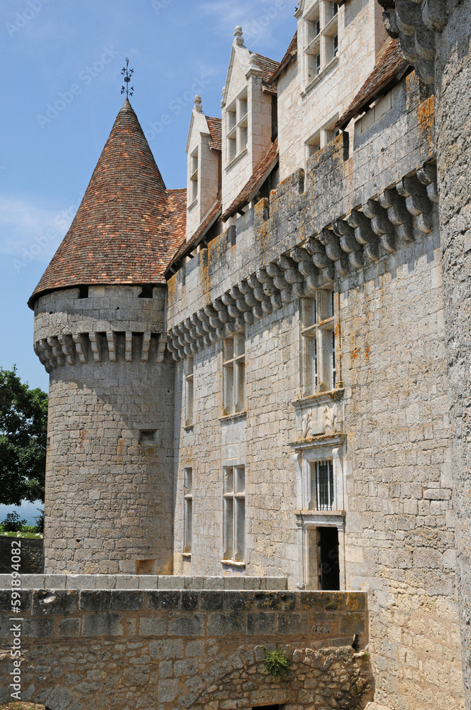 Perigord, the picturesque castle of Monbazillac in Dordogne