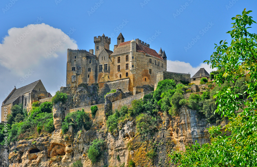 France, middle age castle of Beynac in Dordogne