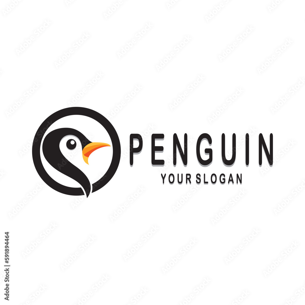 simple penguin logo design template illustration. simple penguin logo design template illustration.