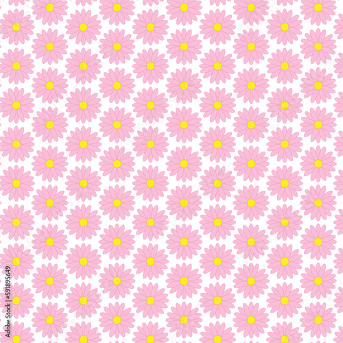 Bright background with daisies, a background with flowers. Seamless pattern with flowers