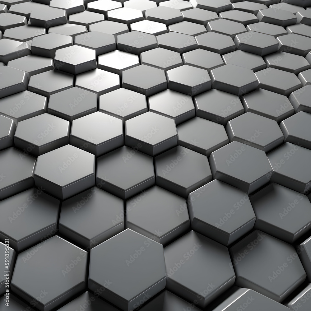 abstract 3d background hexagons black white grey wallpaper design