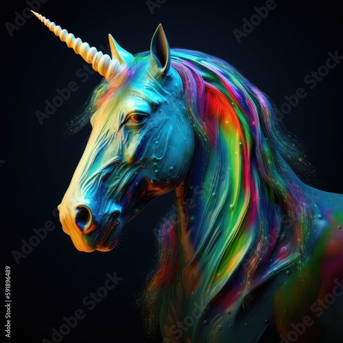 unicorne, rainbow, 