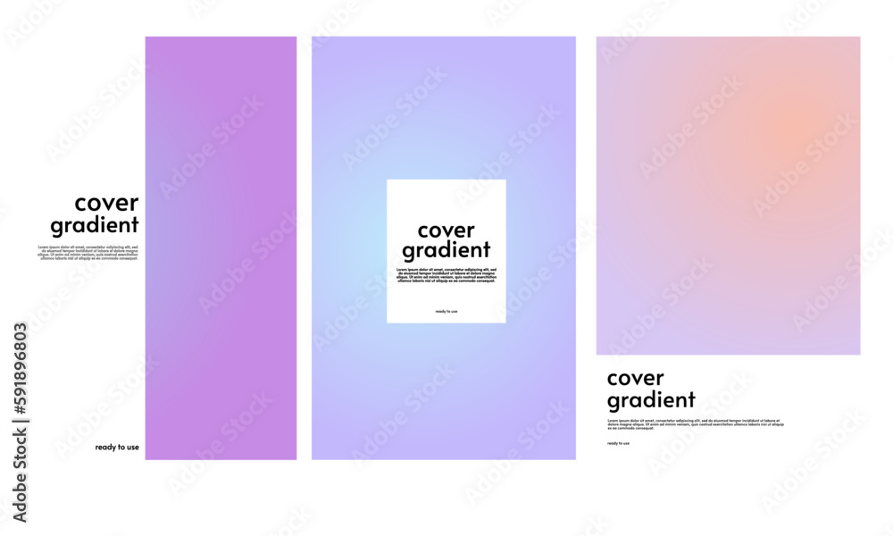 Blurred backgrounds set with modern abstract color gradient. Suitable for brochures, posters, banners, flyers and cards Blurred backgrounds set with modern abstract color gradient. Suitable for brochures, posters, banners, flyers and cards