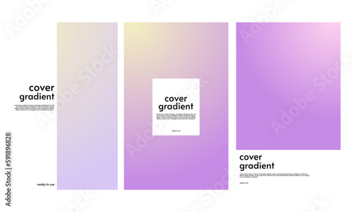 Blurred backgrounds set with modern abstract color gradient. Suitable for brochures, posters, banners, flyers and cards