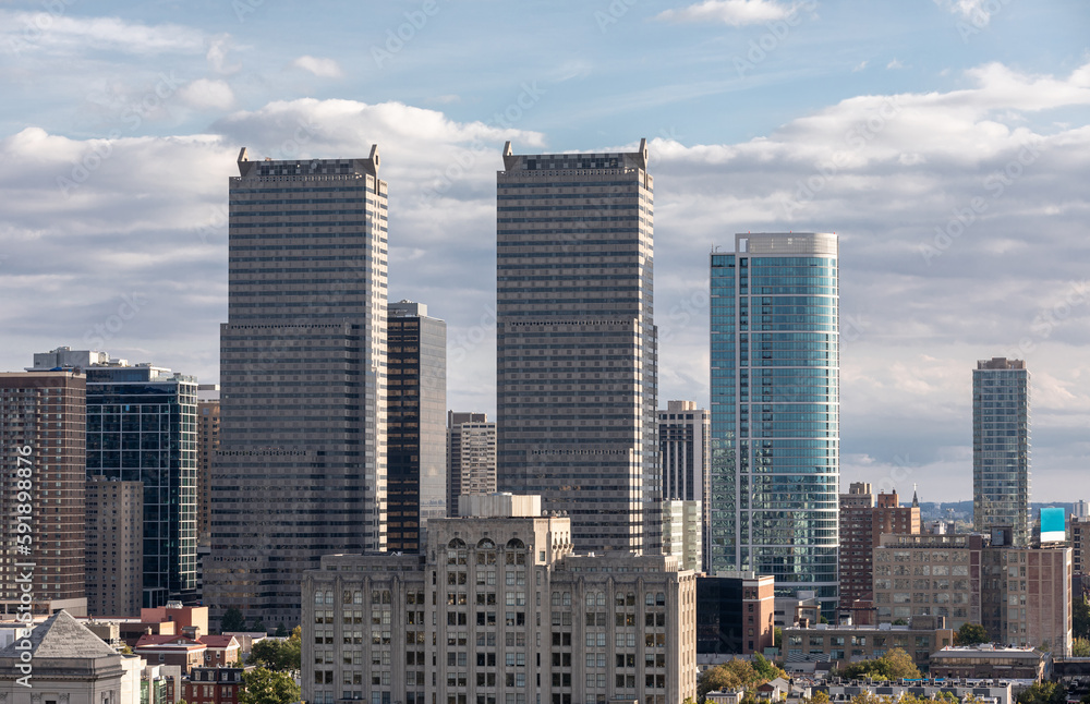 Philadelphia City Center and Business District Skyscrapers. Pennsylvania