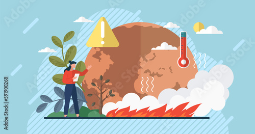 Climate change and global warming concept. Save the planet. World environment day. Earth day. Sustainable lifestyle and climate change problem. Global warming. Drought effect. Biodiversity