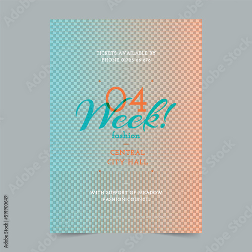 Fashion Week Event Flyer Template. A clean, modern, and high-quality design of Flyer vector design. Editable and customize template flyer
