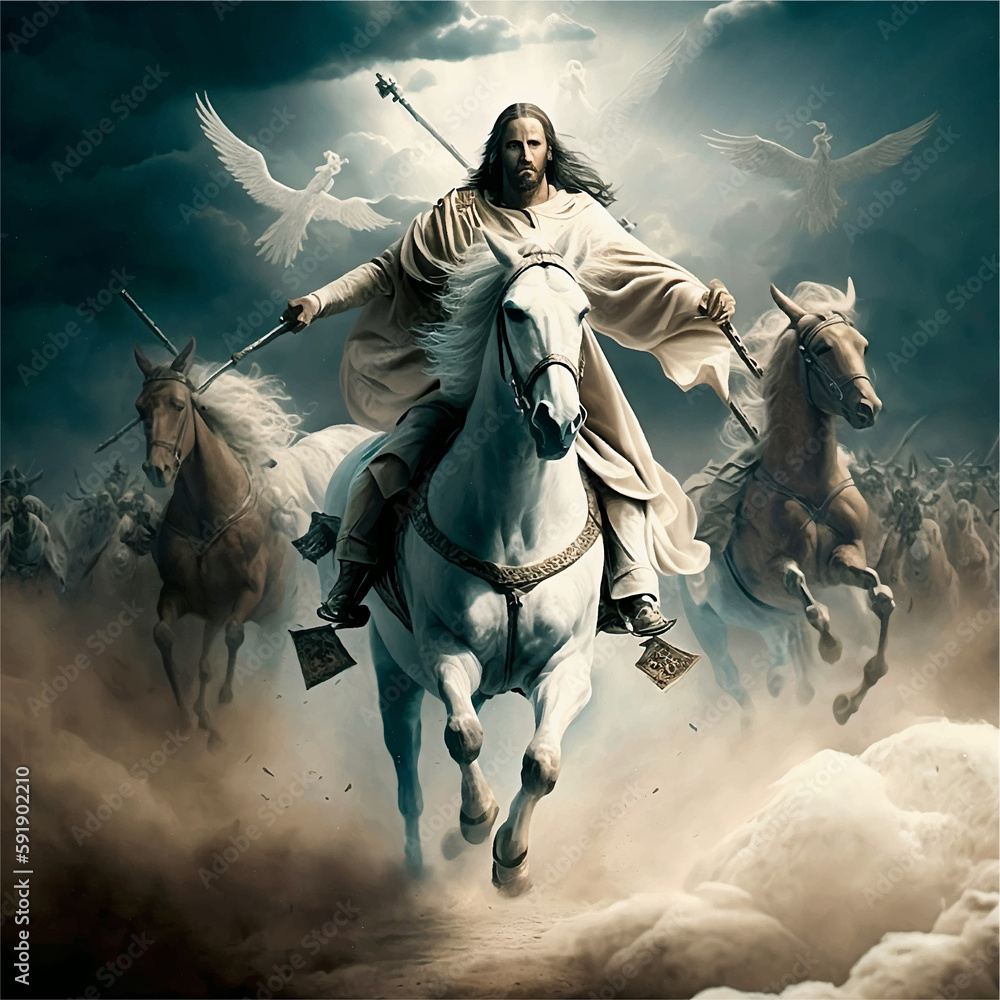 Naklejka premium Crucifixion of Jesus Christ on Good Friday, easter, AI generative