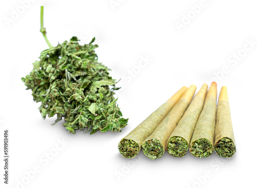 Marijuana joint pre-rolled cone paper