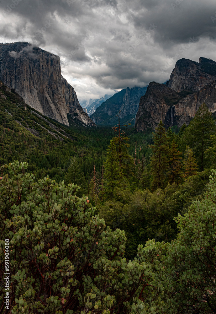 682-77 Storm Clouds Over Yosemite Valley