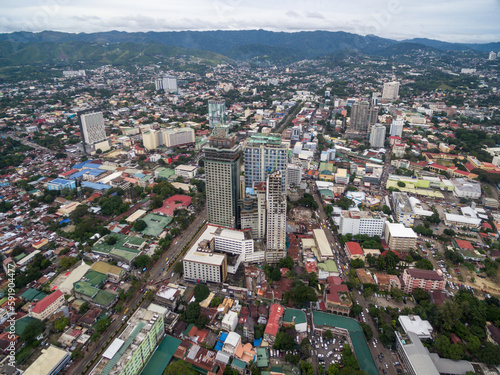 Cebu City Cityscape with Skyscraper and Local Architecture. Province of the Philippines located in the Central Visayas photo