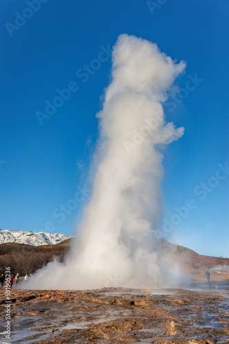 Strokkur Geysir. One of Most Popular Place in Iceland.