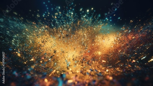 Sparkling Luxury: Glitter, Bokeh Sparkles, and Particles. Generative AI