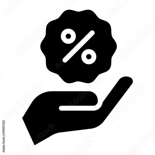 discount glyph icon