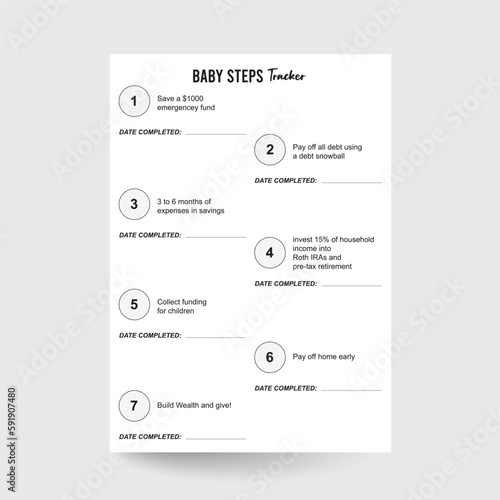 Baby Steps Tracker,Baby Step Progress Tracker,baby steps printable,Dave Ramsey Planner, Dave Ramsey Budget,baby Steps budget,baby steps progress