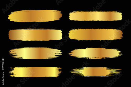 Gold brush strokes collection