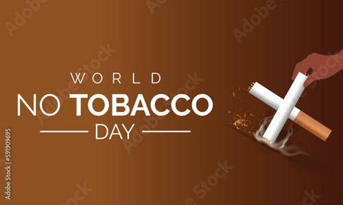 world no tobacco day. Banner or poster 
 Vector illustration. creative design stop smoking.
