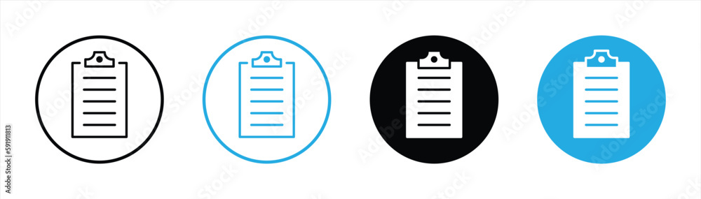 clipboard icon set. checklist icon symbol sign collections, vector illustration clipboard icon set. checklist icon symbol sign collections, vector illustration