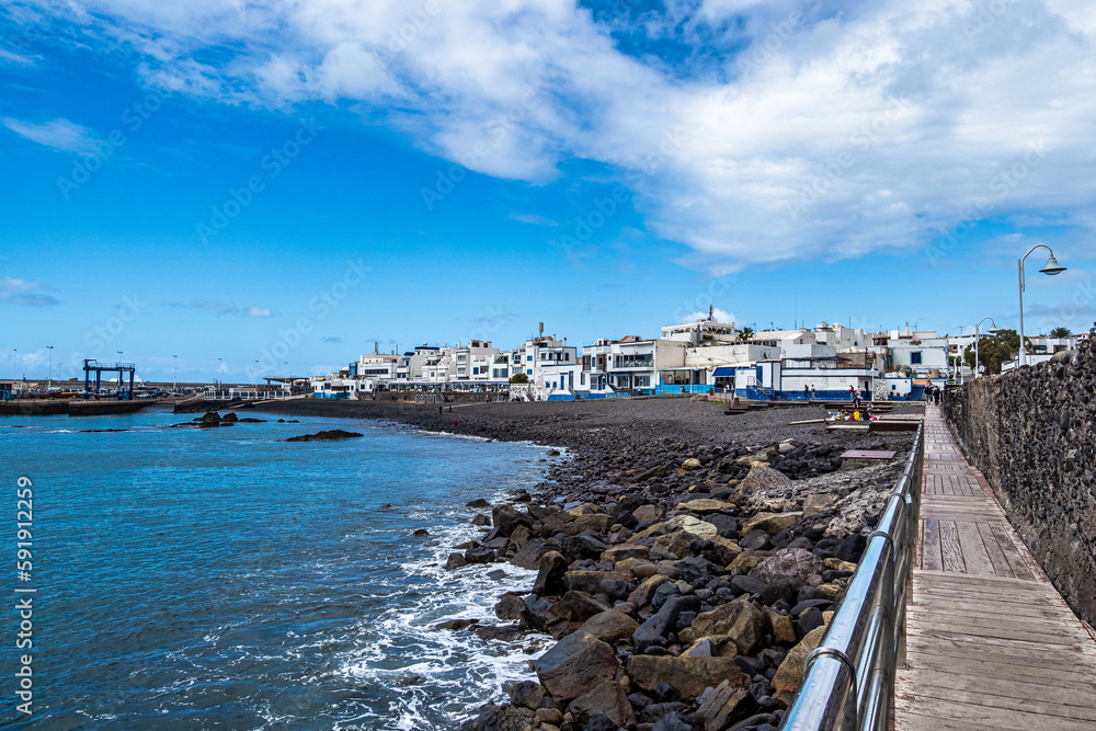 Coastal town of Puerto de Las Nieves, Gran Canaria, Canary Islands, Spain.